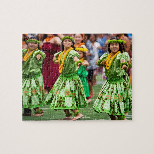 Hawaiian Beach Hula Dancers Puzzle (Horizontal)
