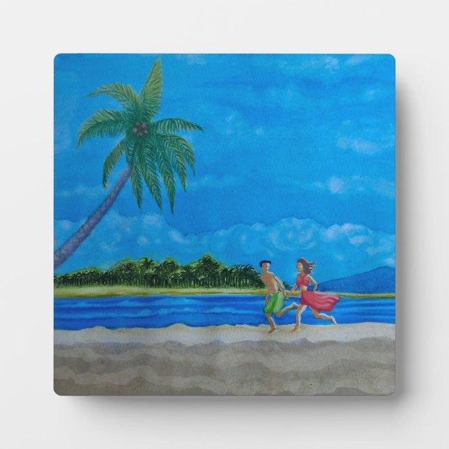 Hawaiian Beach Run Fotoplatte (Vorderseite)