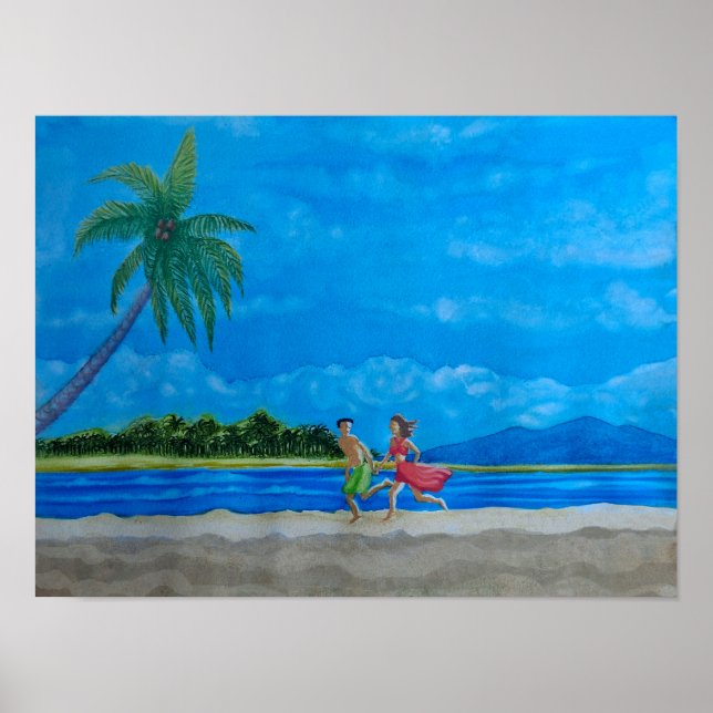 Hawaiian Beach Run Poster (Vorne)