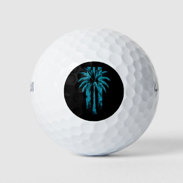 Hawaiian Beach Summer Tropical Vacation Palm Tree Golfball (Vorderseite)