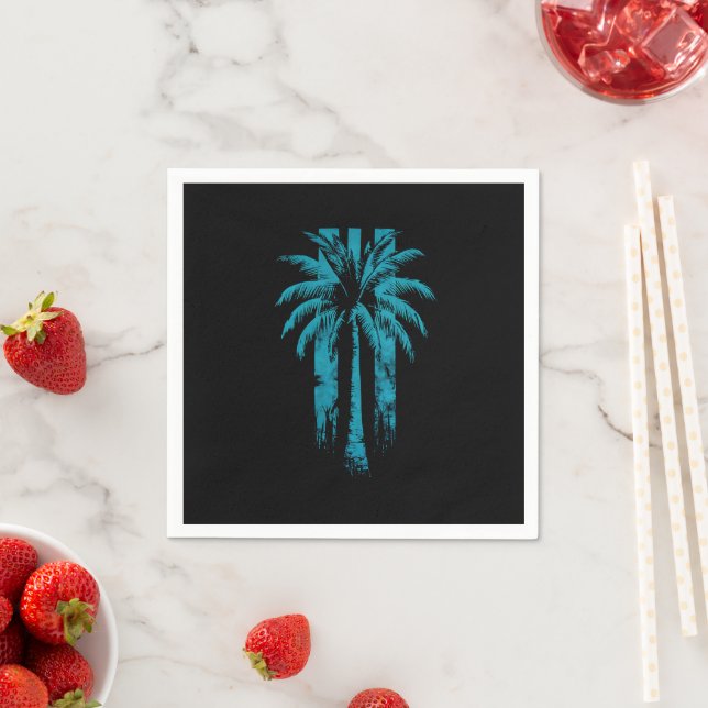 Hawaiian Beach Summer Tropical Vacation Palm Tree Serviette (Beispiel)