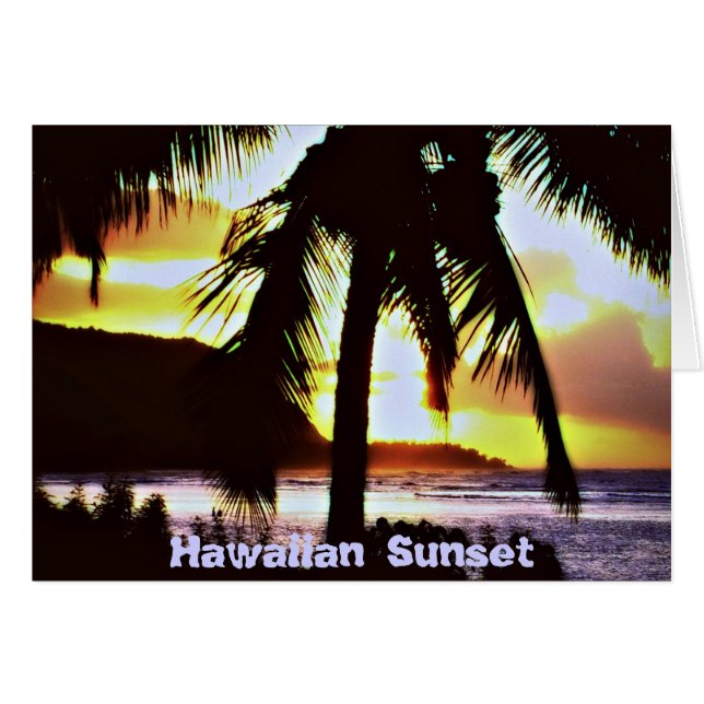 Hawaiian Beach Sunset (Vorderseite (Horizontal))