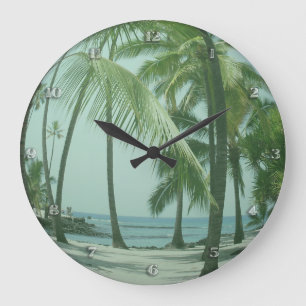Hawaiian Beach Wall Clock Große Wanduhr