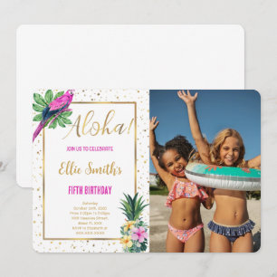 Hawaiian Birthday Foto Einladung