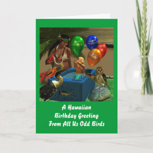 Hawaiian Birthday Karte
