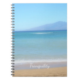 Hawaiian Blue Ocean View Foto Spiral Notebook Notizblock