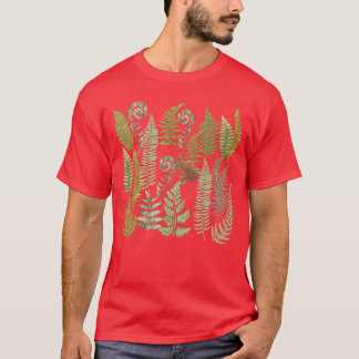 Hawaiian Botanical Fern Leaf Green Plants Botany E T-Shirt