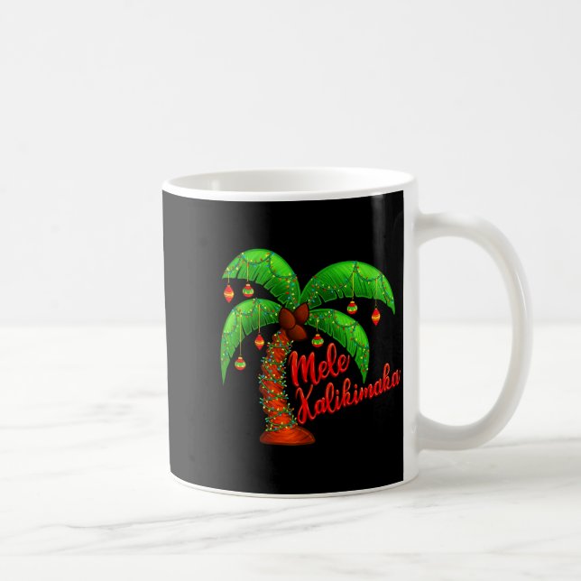 Hawaiian Christmas Mele Kalikimaka Coconut Tree  Kaffeetasse (Rechts)