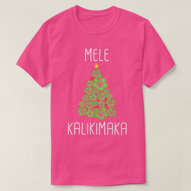 Hawaiian Christmas Tree Mele Kalikimaka Hawaii Tro T-Shirt (Design vorne)