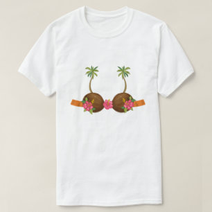 Hawaiian Coconut Bra Shirt Cool Halloween Blume