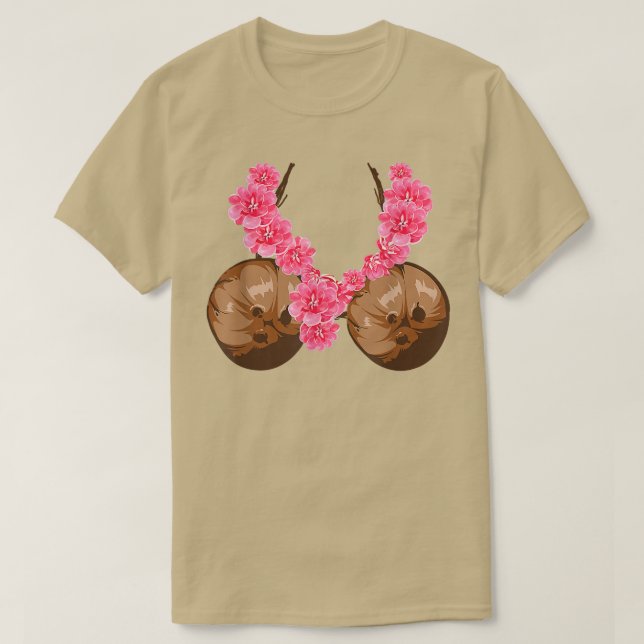 Hawaiian Coconut BraCool Halloween Blume T-Shirt (Design vorne)