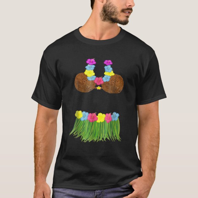 Hawaiian Coconut Brunna Cooles Halloween-Kostüm T-Shirt (Vorderseite)