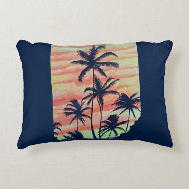 Hawaiian Coconut Palms Dekokissen (Vorderseite)