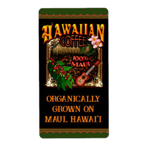 Hawaiian Coffee Maui Label