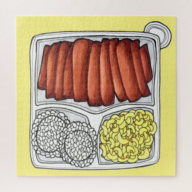 Hawaiian Cuisine Plunch Rice Makaroni Salad Puzzle (Vertikal)