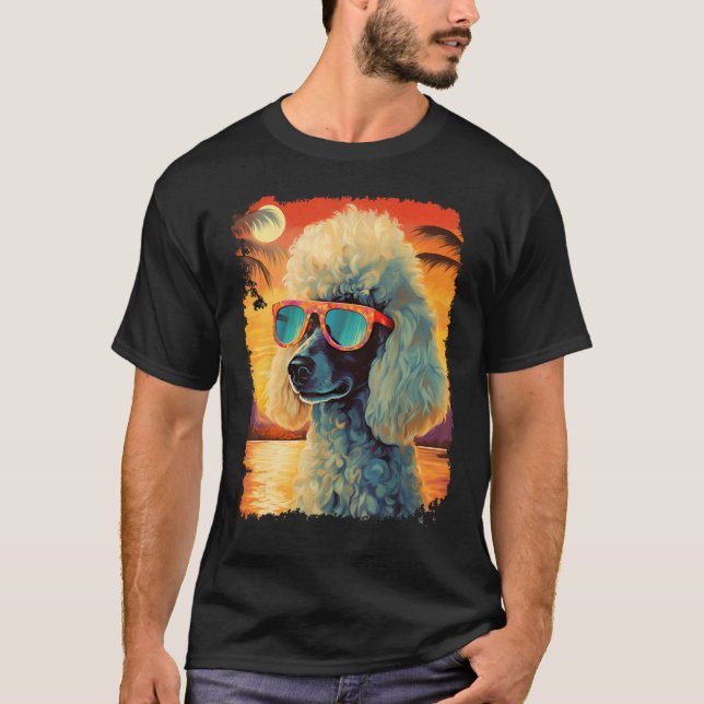Hawaiian Dog Pudel T-Shirt (Vorderseite)