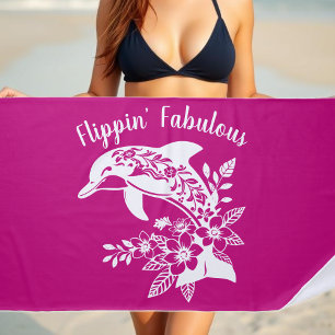 Hawaiian Dolphin - Fisherman Core Pink Strandtuch