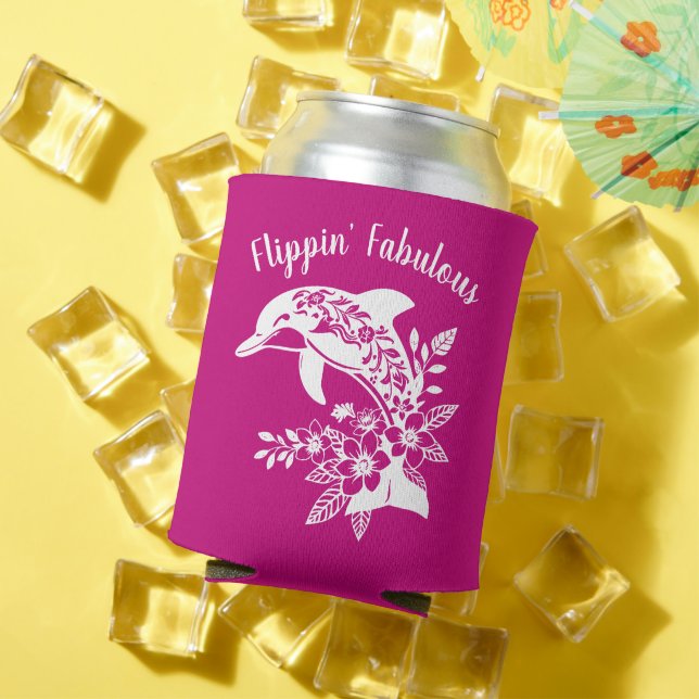Hawaiian Dolphin Flippin' fabelhaftes Rosa Dosenkühler (In Situ Sommer)