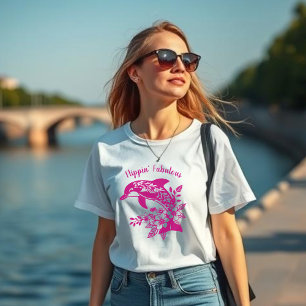Hawaiian Dolphin Flippin’ fabelhaftes Rosa T-Shirt