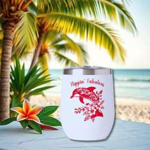 Hawaiian Dolphin - Flippin' Fabulous-Cherry Red