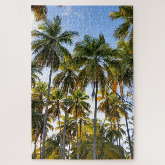 Hawaiian Exotic Beach Palm Trees & Sky Puzzle (Vertikal)