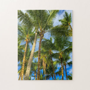 Hawaiian Exotic Beach Palm Trees & Sky Puzzle