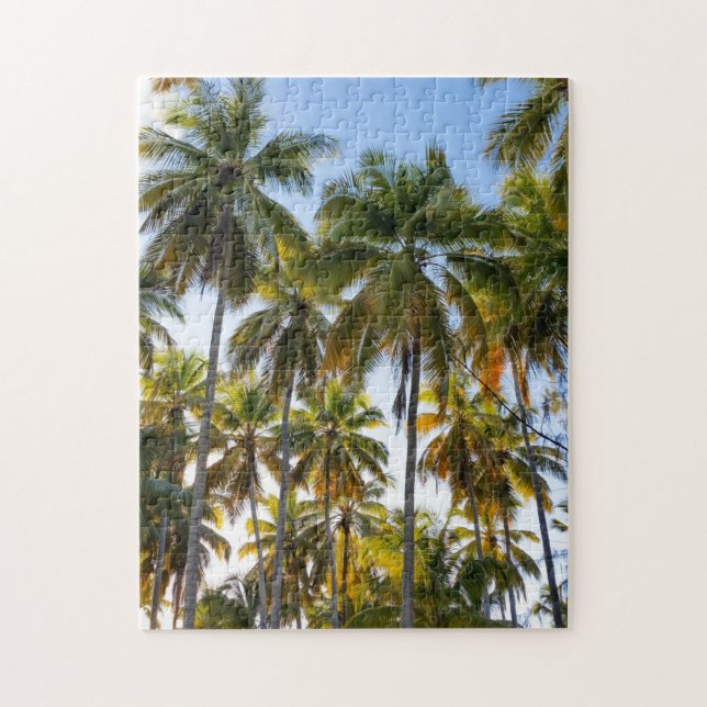 Hawaiian Exotic Beach Palm Trees & Sky Puzzle (Vertikal)