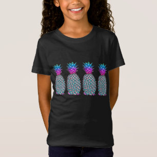 Hawaiian farbenfrohe tropische Ananas Fruchtsommer T-Shirt