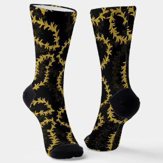 Hawaiian Floral Lei Garland Gemustert Black Socken