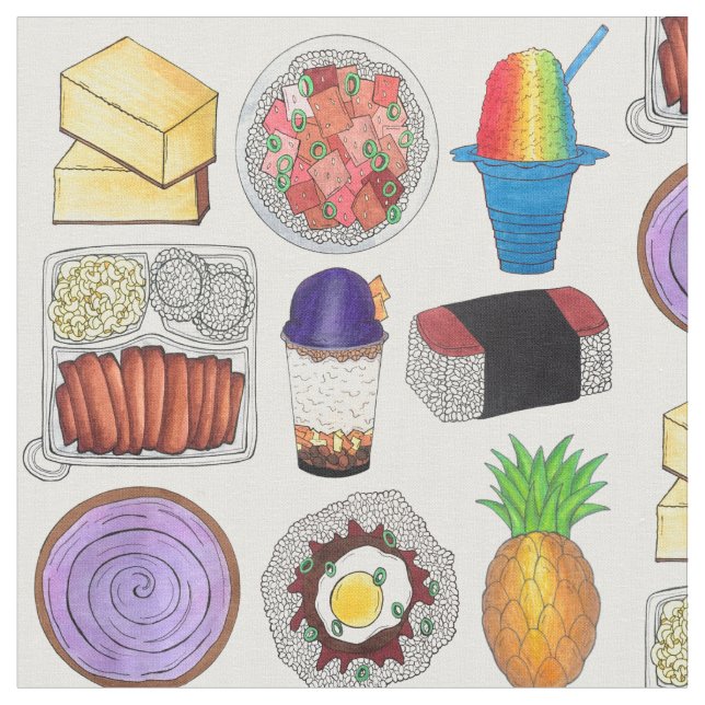 Hawaiian Foods Island Cuisine Shave Ice Stoff (Nahaufnahme)