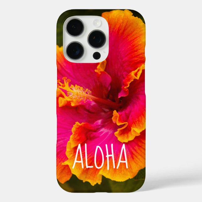 Hawaiian Fuchsia und Orange Hibiskus aus Kauai Ca Case-Mate iPhone Hülle (Rückseite)