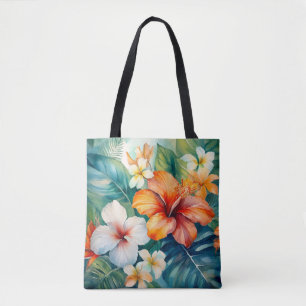 Hawaiian Garden Tropical Beach Bag