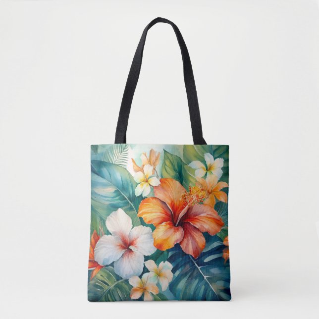 Hawaiian Garden Tropical Beach Bag (Vorderseite)