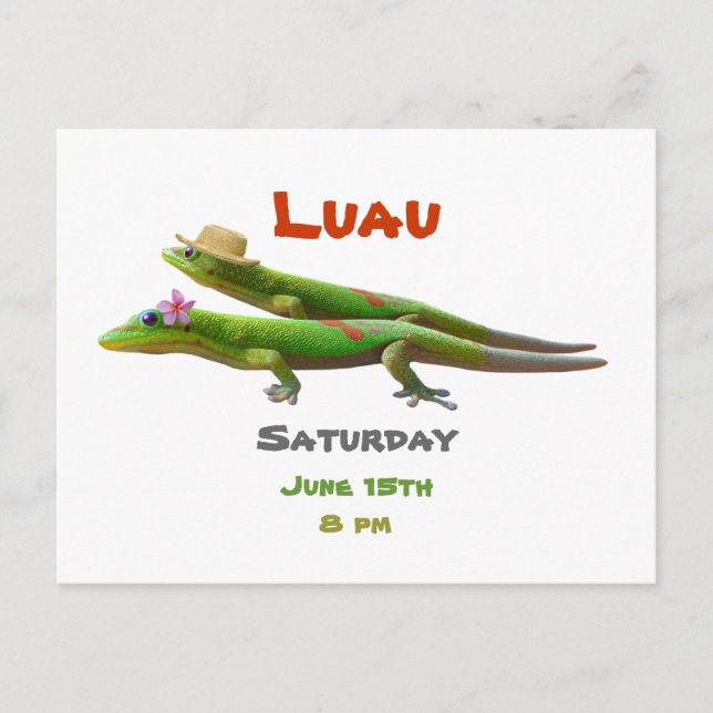 Hawaiian Geckos Postkarte (Vorderseite)