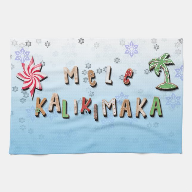 Hawaiian Gingerbread Cookies und Candy Geschirrtuch (Horizontal)