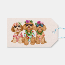 Hawaiian Goldendoodle Dogs Flower Lei Geschenkanhänger