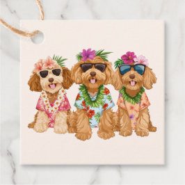 Hawaiian Goldendoodle Hunde Blume Lei Geschenkanhänger