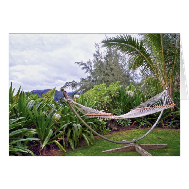 "Hawaiian Hammock, Wainiha Bay, Kauai, Hawaii (Vorderseite (Horizontal))