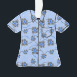 Hawaiian Holly Hanukkah Blue Floral Aloha Shirt Ornament<br><div class="desc">Hau’oli Hanukaha ist Hawai'ian für Happy Hanukkah! Diese Abbildung zeigt eine tropische Interpretation der Heiligen in Hanukkah Farben und subtilen Gefälle. Die Schrift wird für eine zusätzliche Überraschung mit Schnee verstaubt. Dieses Design ist auf einer Vielzahl von Produkten für die Zuhause und Bekleidung für die ganze Familie erhältlich.</div>