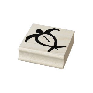 Hawaiian Honu Petroglyph Gummistempel