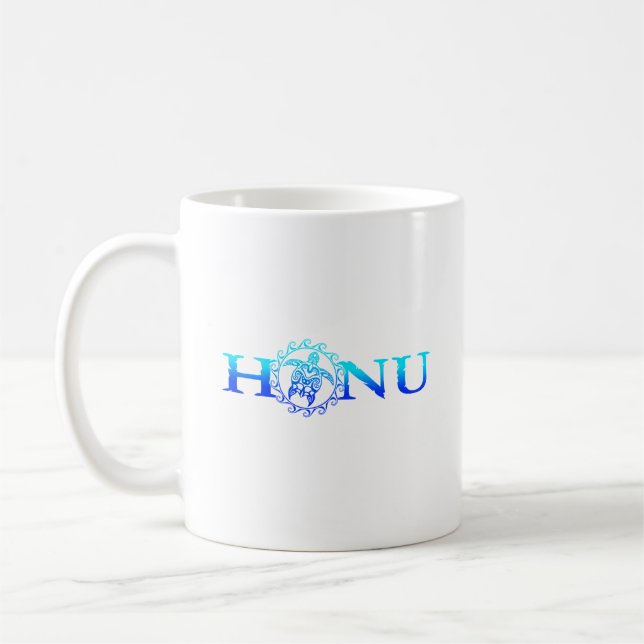 Hawaiian Honu Sea Turtle Ocean Blue Kaffeetasse (Links)