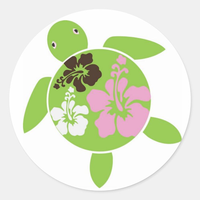 Hawaiian Honu Sticker (Vorderseite)