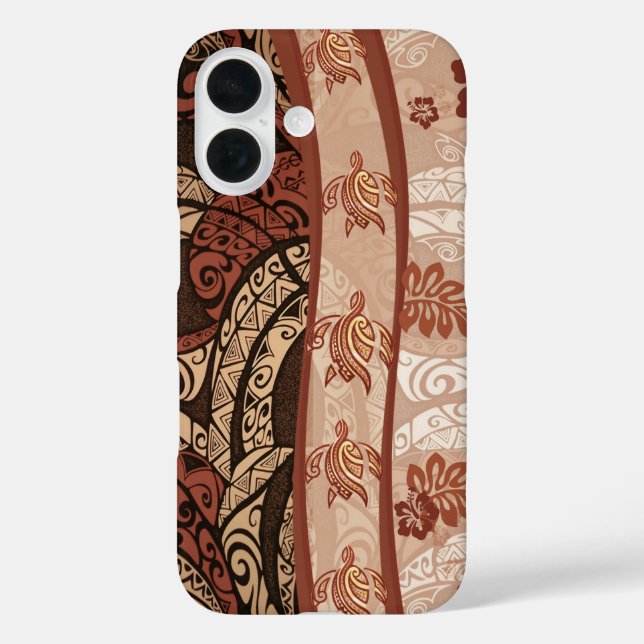Hawaiian Honu Tapa Fusion Phone Case (Rückseite)