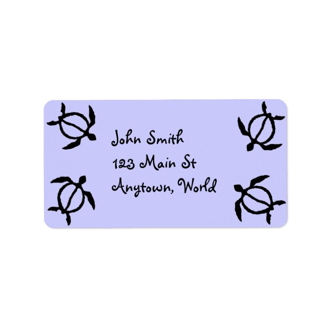 Hawaiian Honu Turtle Adressaufkleber (Vorne)