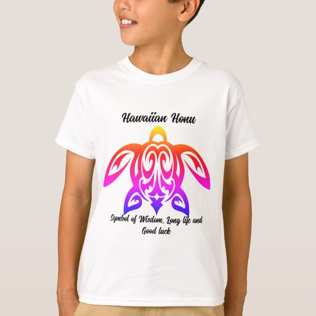 Hawaiian Honu Turtle Youth T - Shirt (Vorderseite)