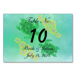 Hawaiian Honu Wedding Tischnummer