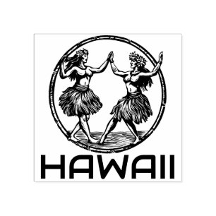 Hawaiian Hula Dancer Girls Rubber Briefmarke Gummistempel