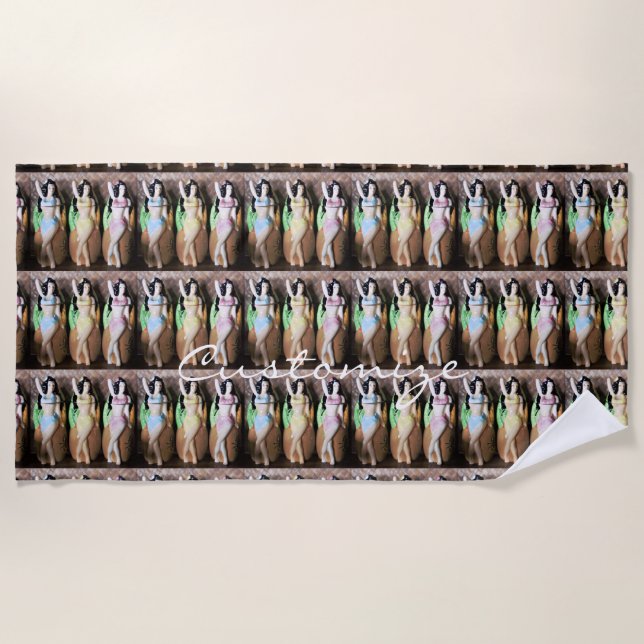 Hawaiian Hula Dancers Thunder_Cove Strandtuch (Vorderseite)