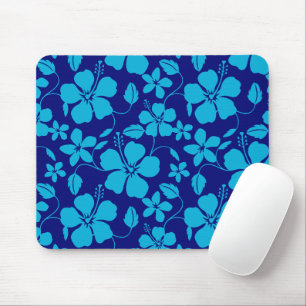 HAWAIIAN HULA (HIBISCUS) DUNKEL-/HELLBLAU MOUSEPAD