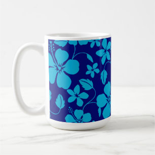 HAWAIIAN HULA (HIBISCUS) DUNKELBLAU/HELLBLAU KAFFEETASSE